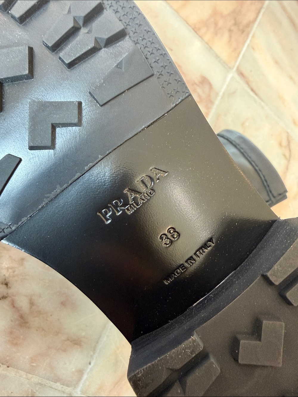 Prada Black Leather Mid-Calf Buckle Boots, currently in stores - Picture 3 of 4